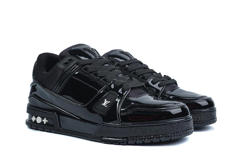 PK god Louis Vuitton Patent Leather Triple Black retail materials ready to ship